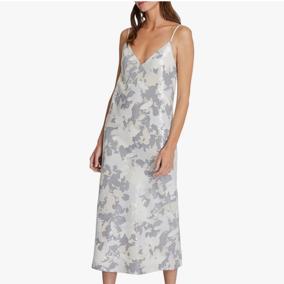 Club Monaco Women's Midi Sequin Slip Dress - Picture 1 of 5
